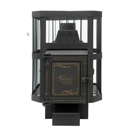 Печь для бани НМК Сибирь 24 (сетка) Универсальная дверца под стекло в Хабаровске